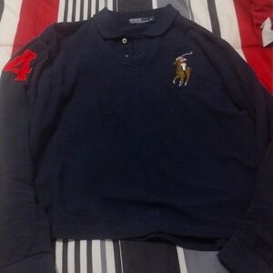 Men's Polo Ralph Lauren Big Pony Long Sleeve Rugby Size XL